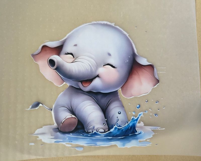 Bügelbild süße Elefanten ca 11cm