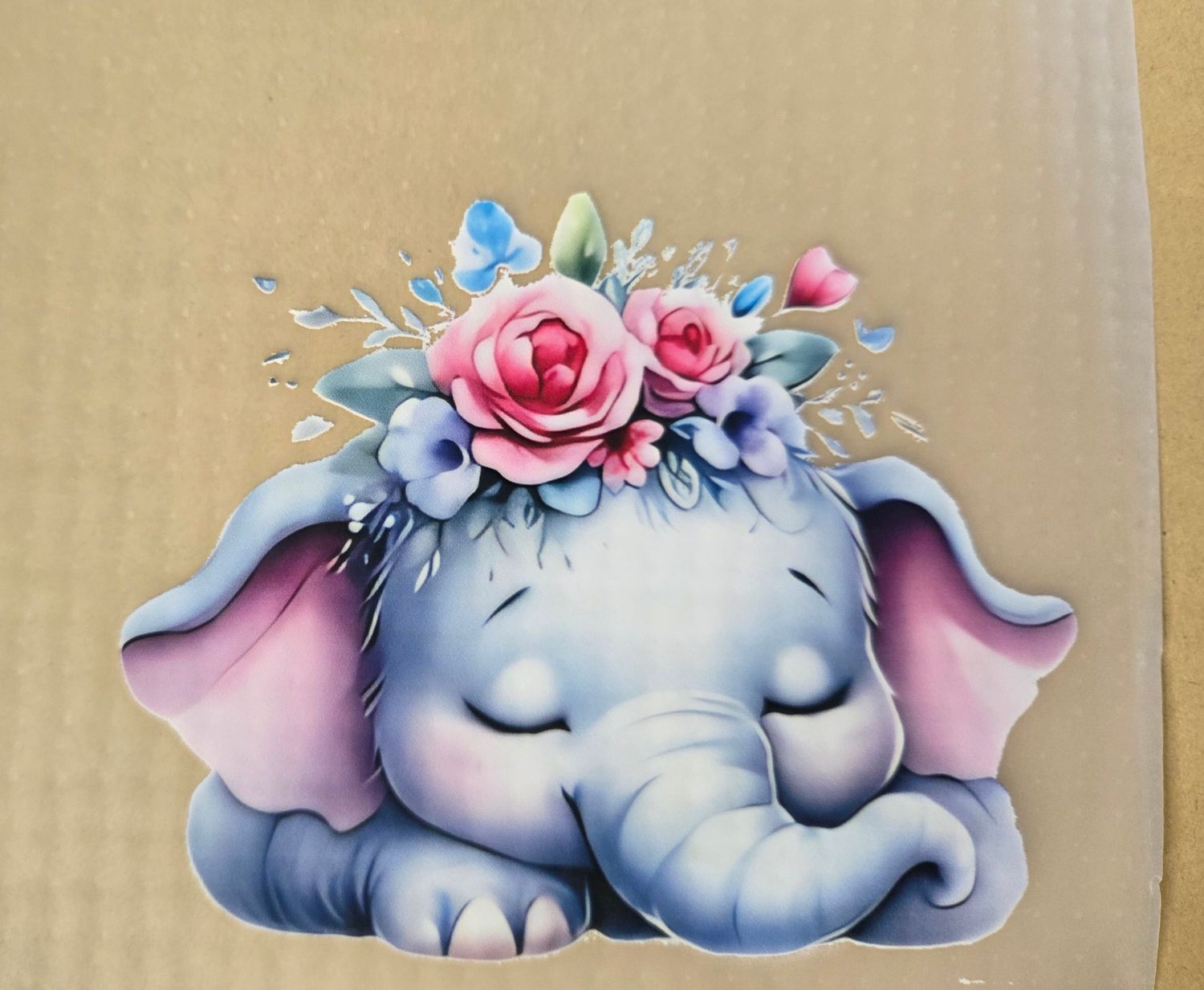 Bügelbild süße Elefanten ca 11cm Bügelbild süße Elefanten ca 11cm