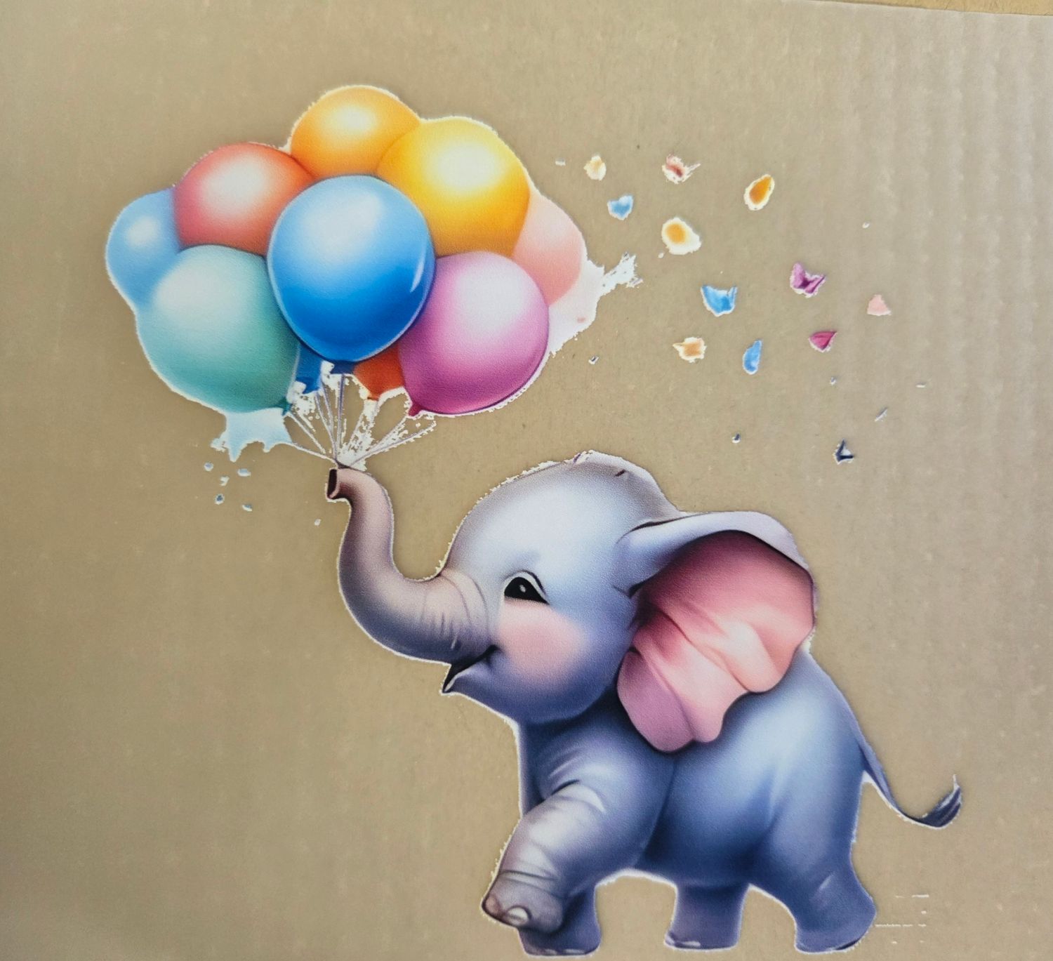 Bügelbild süße Elefanten ca 11cm