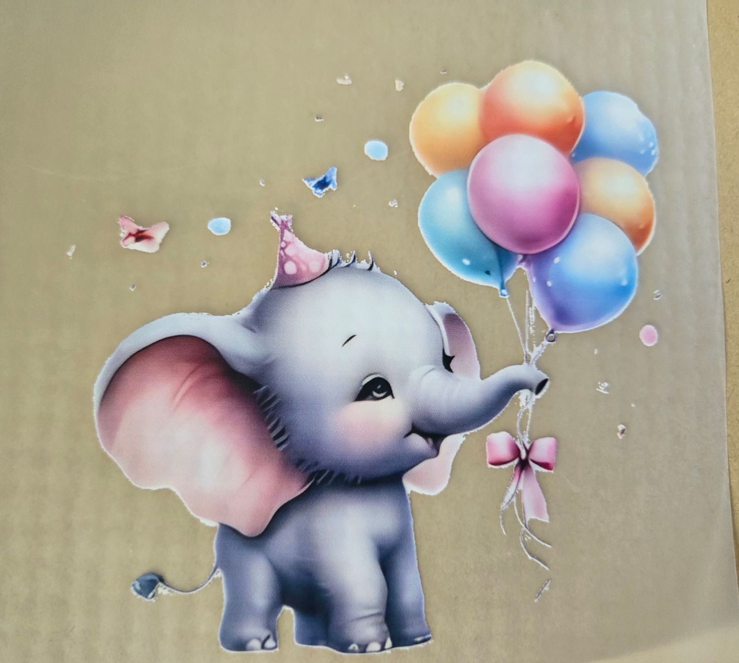 Bügelbild süße Elefanten ca 11cm Bügelbild süße Elefanten ca 11cm