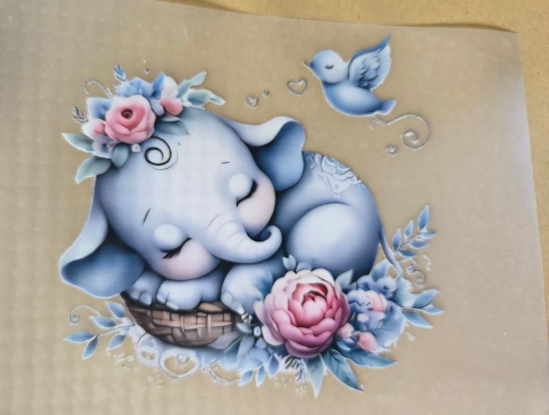 Bügelbild süße Elefanten ca 11cm