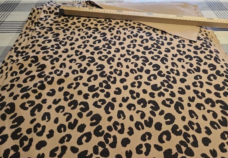 Jersey Rippstrick Panther Print 50cm x 110cm 