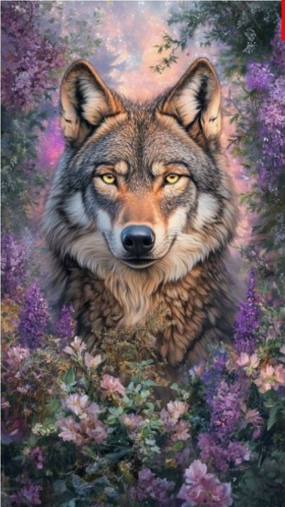 Sommersweat Panele Wolf 70x80cm 