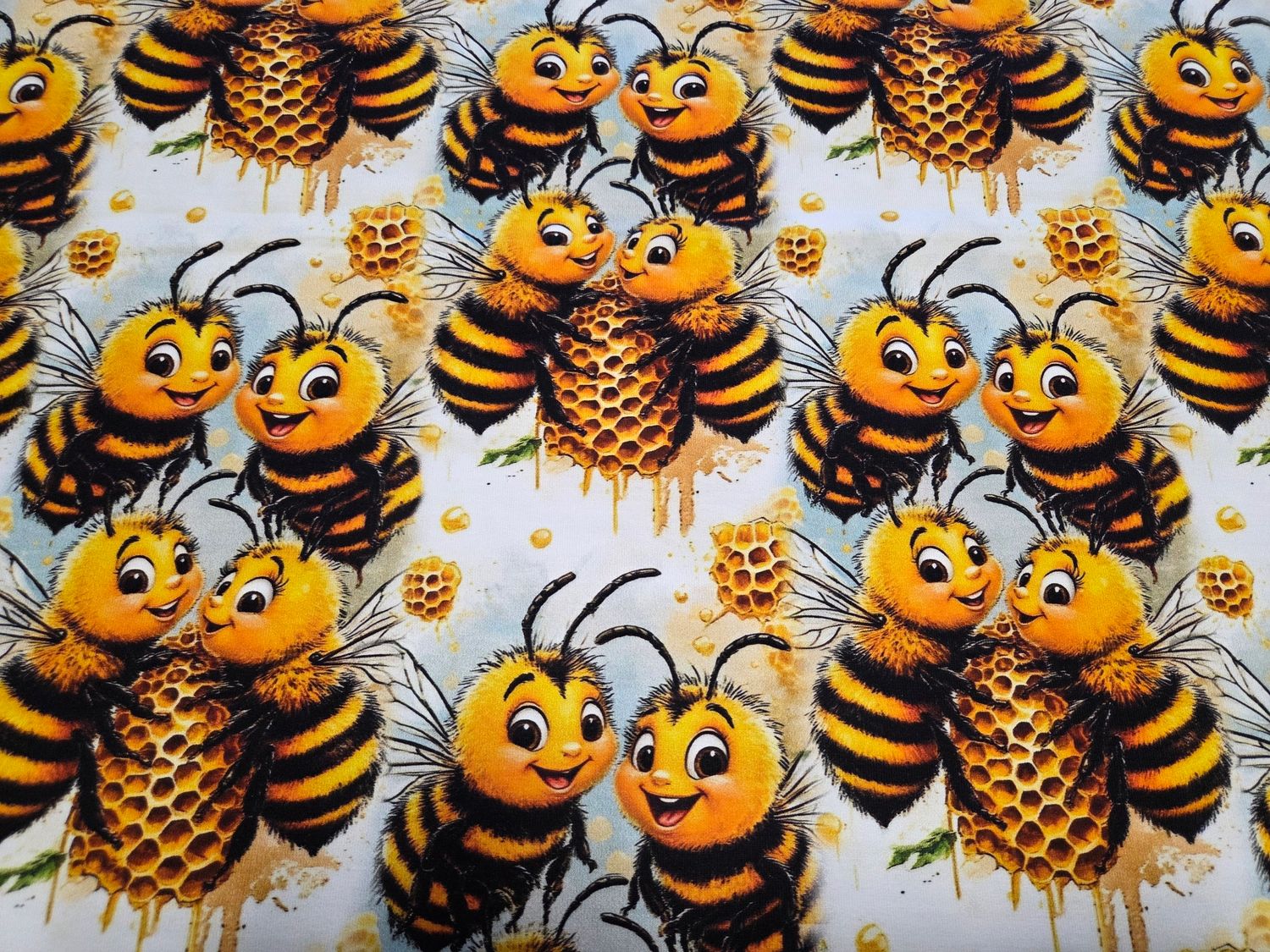 Sommersweat Bienen 50cm x 180cm breit 