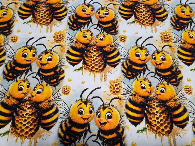 Sommersweat Bienen 50cm x 180cm breit 