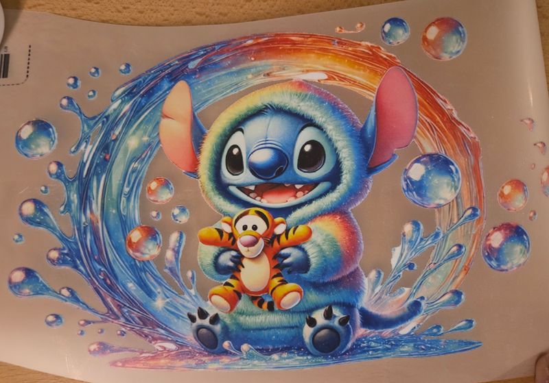 Bügelbild Stitch Gamer 22cm 