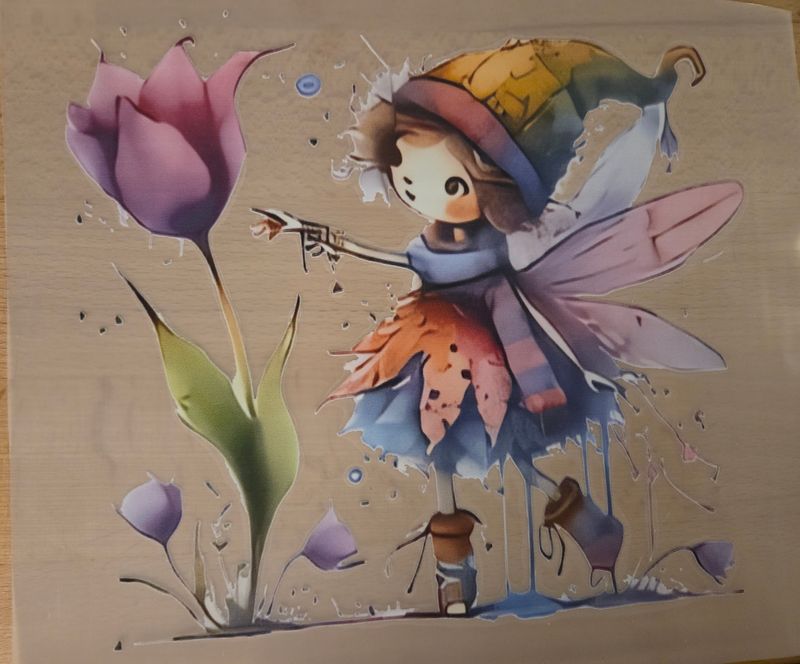 Bügelbild Elfe 23cm 