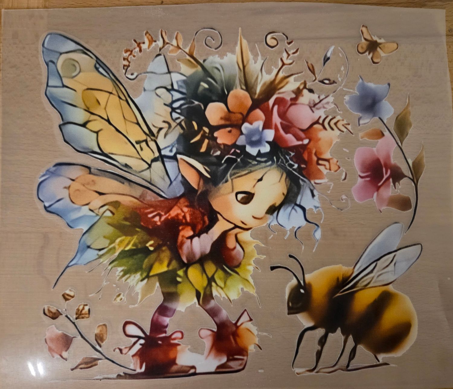 Bügelbild Elfe 23cm 