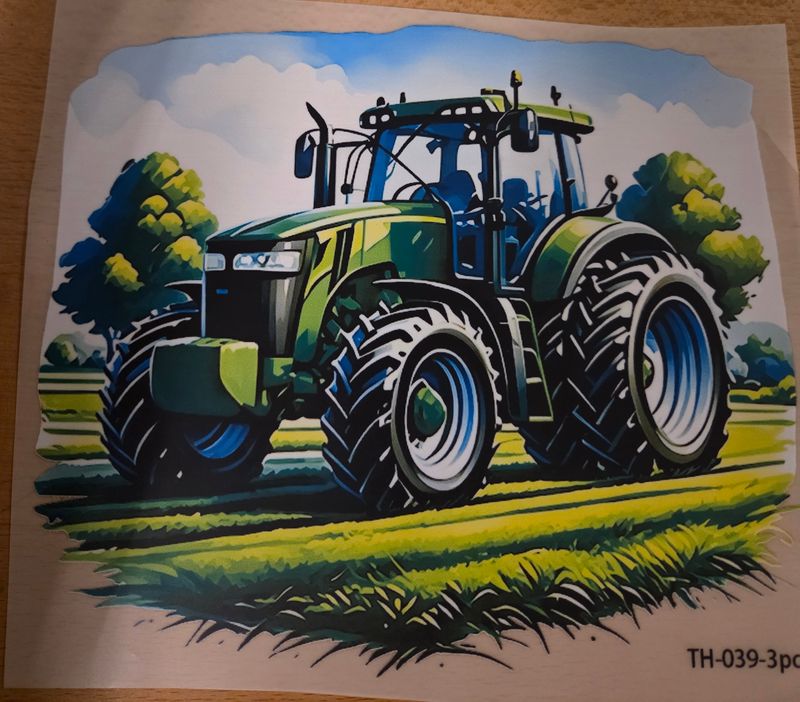 Bügelbild Traktor 18cm Bügelbild Traktor 18cm