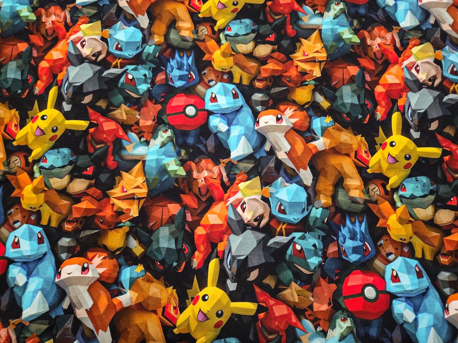 Sommersweat Pokemon bunt 50cm x 165cm breit Sommersweat Pokemon bunt 50cm x 165cm breit