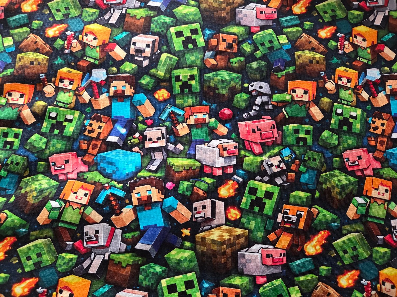 Sommersweat Minecraft 50cm x 180cm breit Sommersweat Minecraft 50cm x 180cm breit