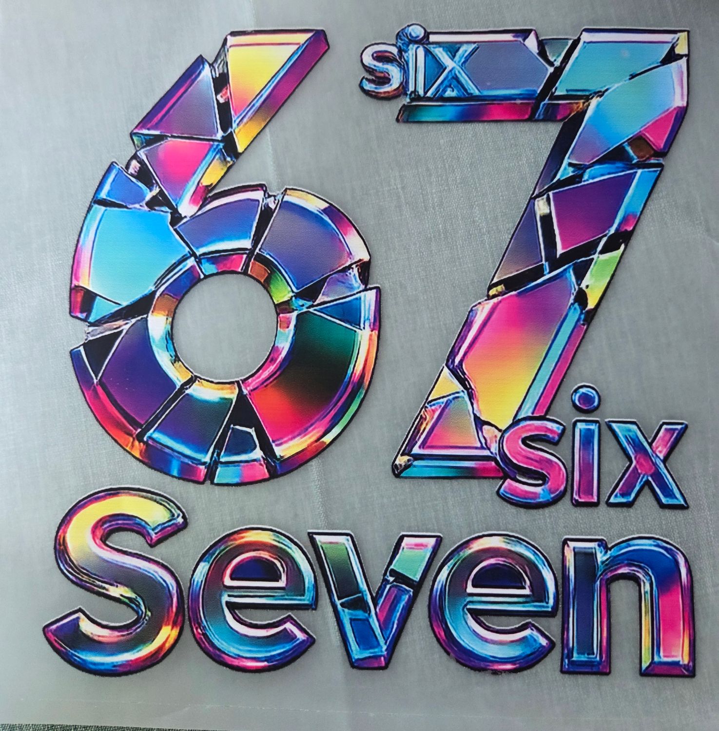 Bügelbild Six Seven 18cm