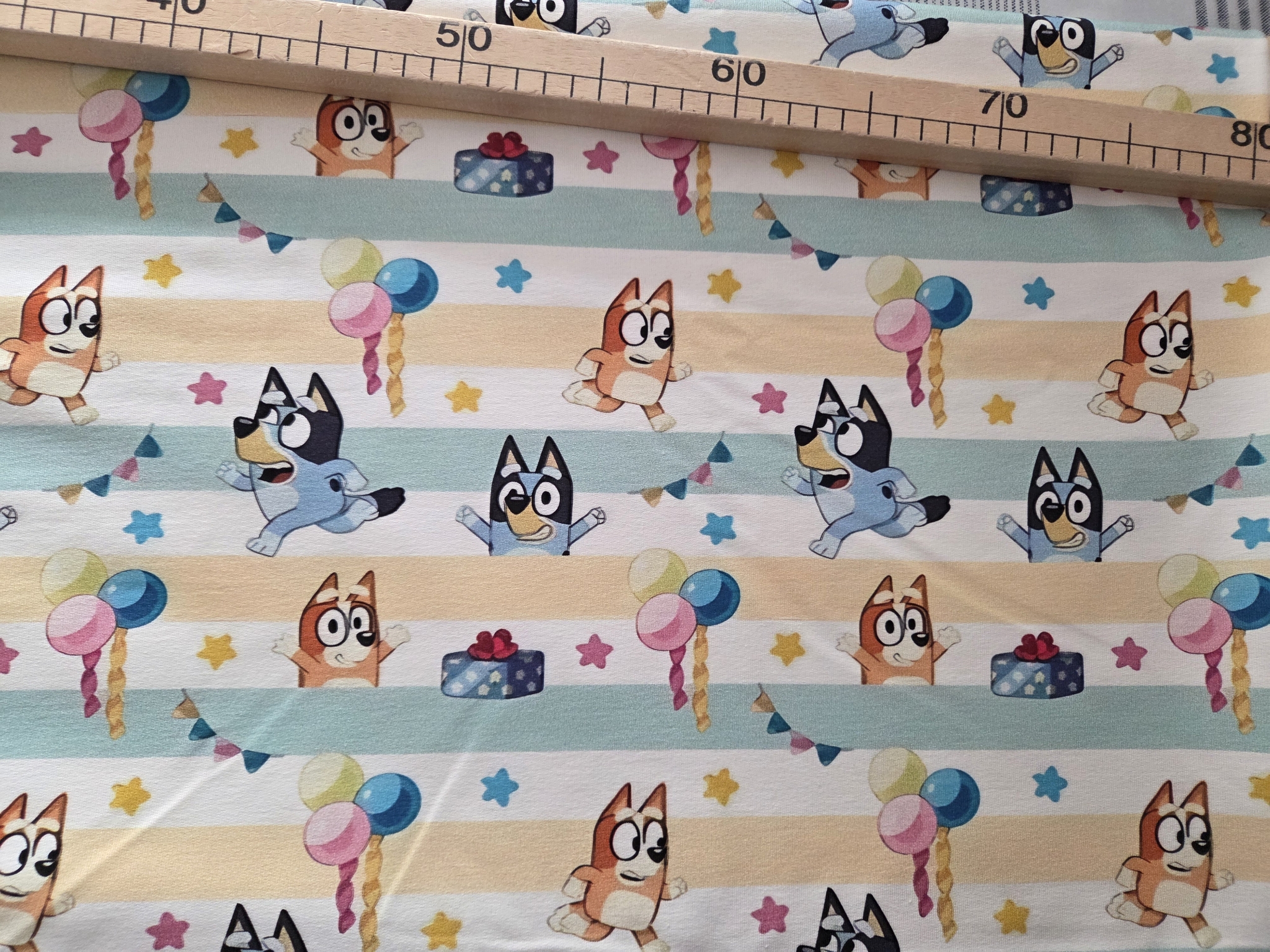 Sommersweat Bluey 50cm x 180cm breit