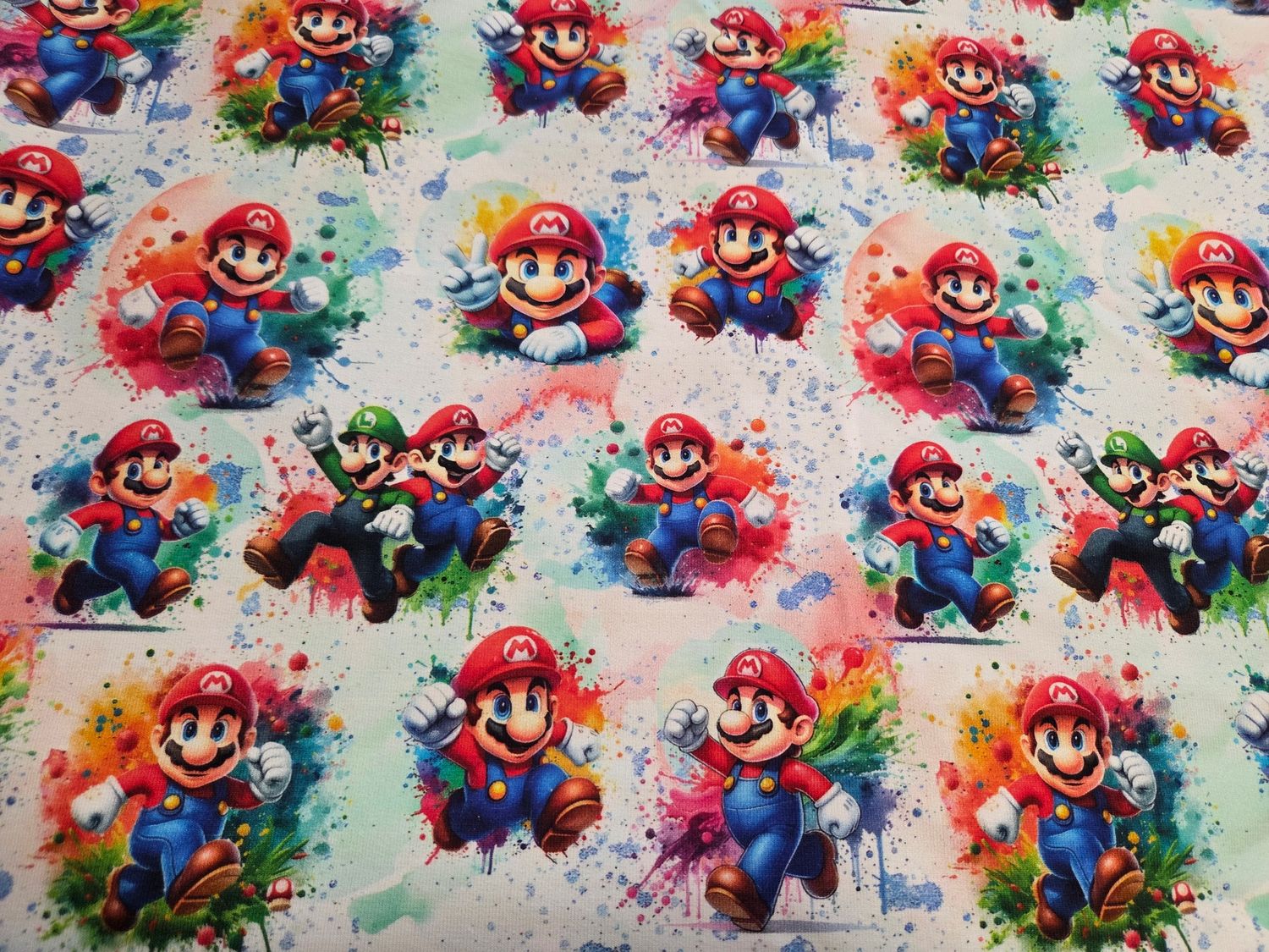 Sommersweat Mario 50cm x 180cm breit 