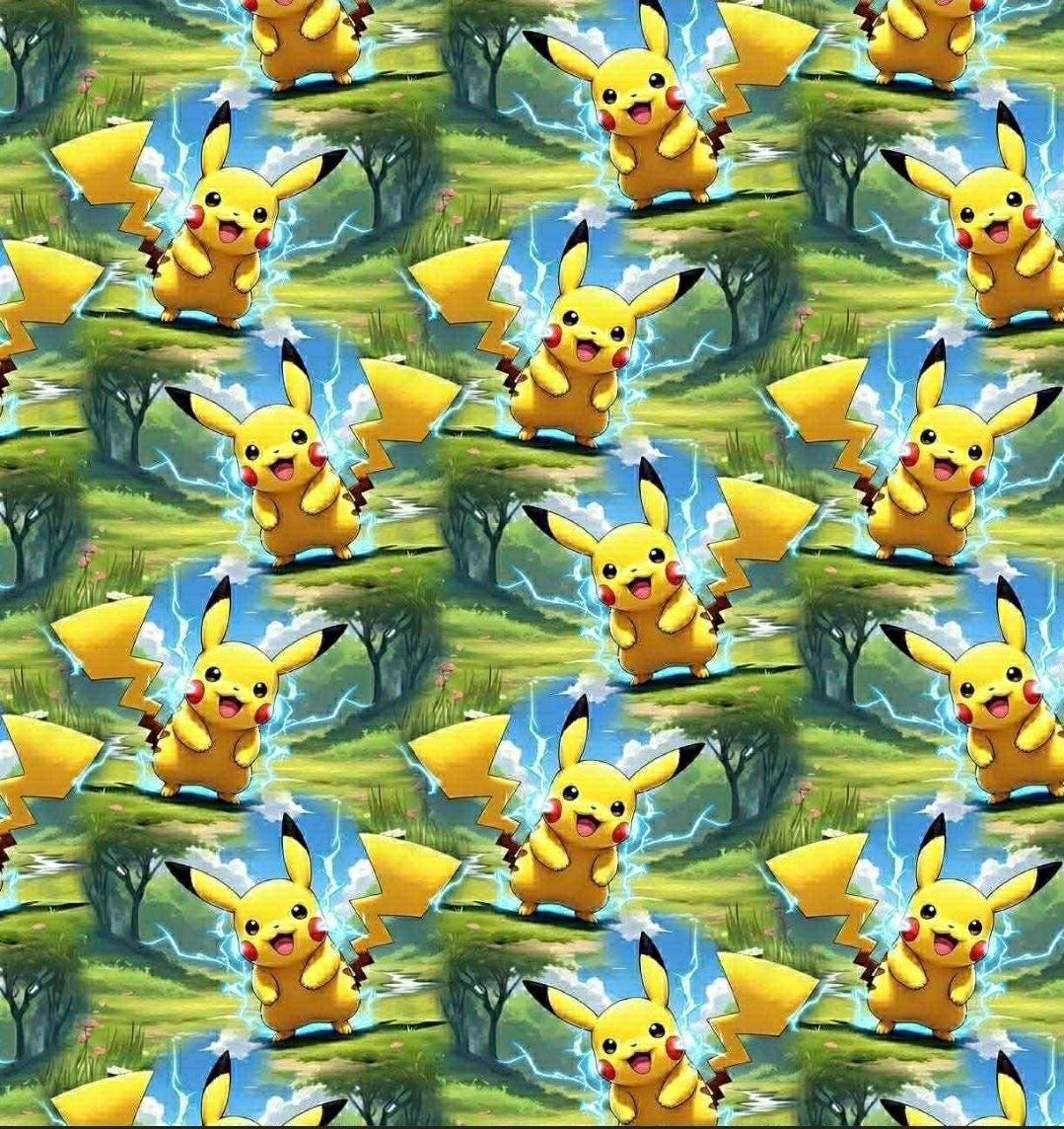 Sommersweat Pokemon Pikatchu 50cm x 180cm breit Sommersweat Pokemon Pikatchu 50cm x 180cm breit