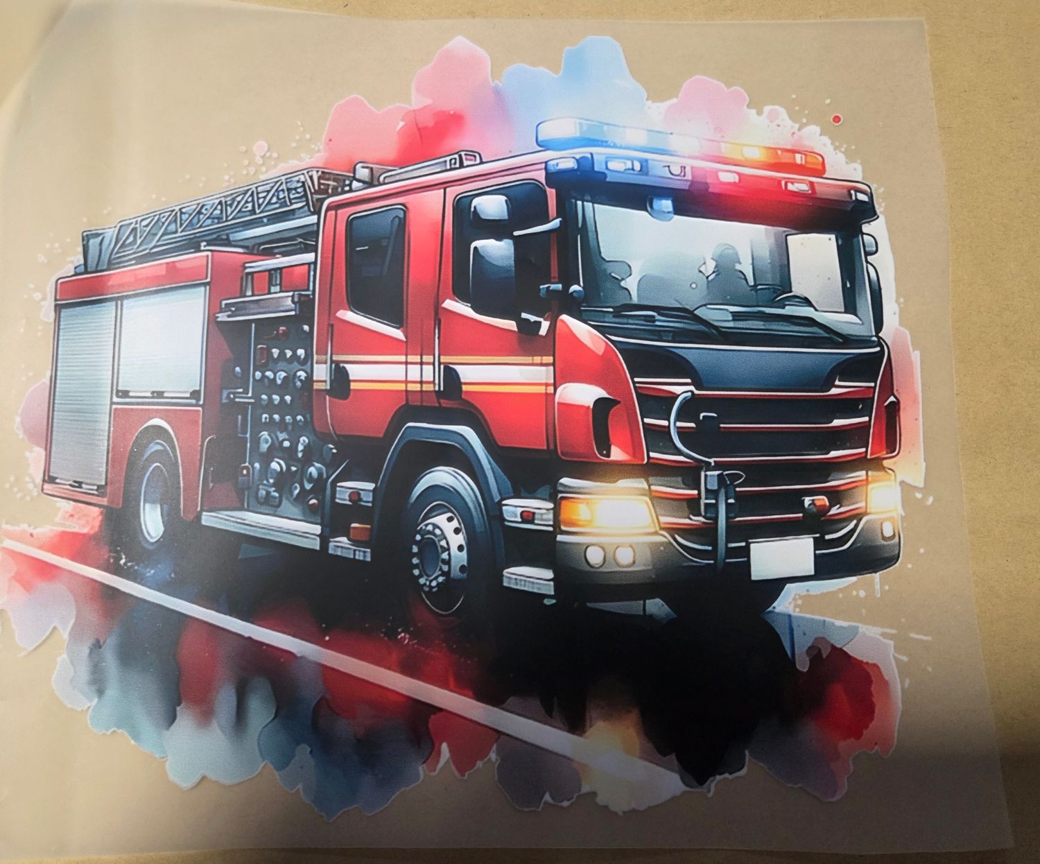 Bügelbild Feuerwehr 22cm