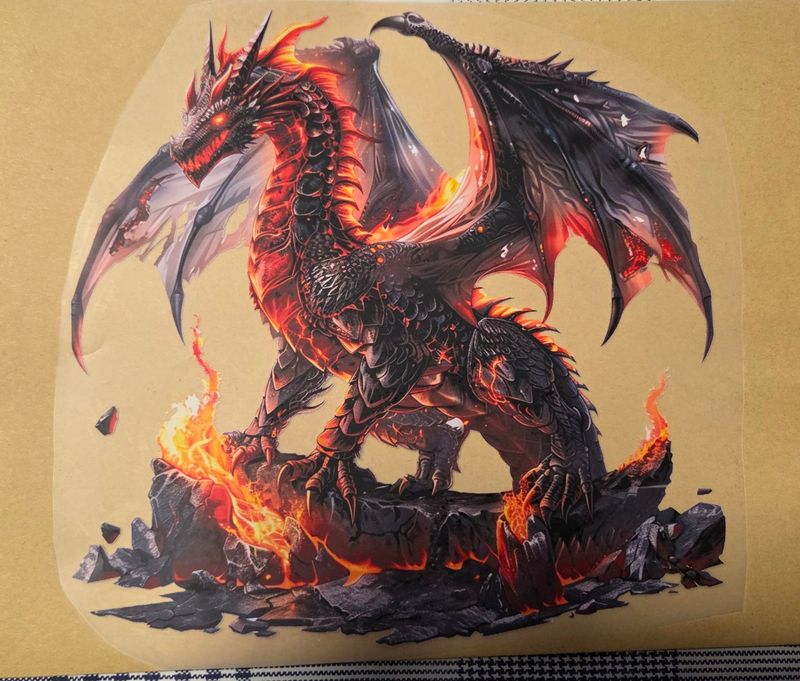 Bügelbild Drachen 19cm