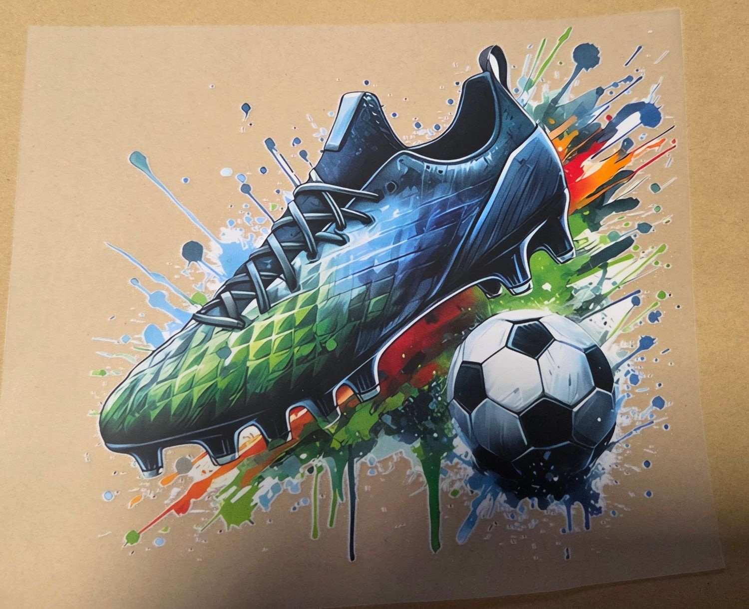 Bügelbild Fußball 18cm