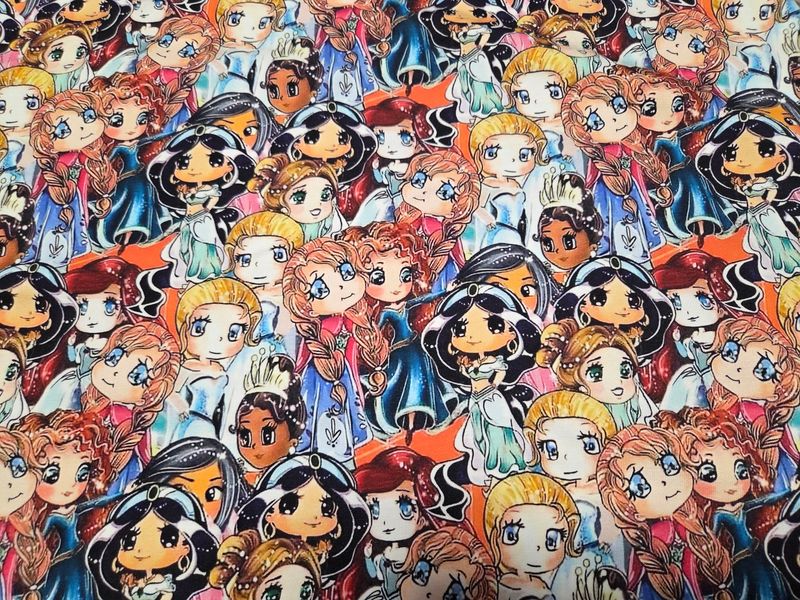 Sommersweat Prinzessinnen 50cm x 180cm Sommersweat Prinzessinnen 50cm x 180cm