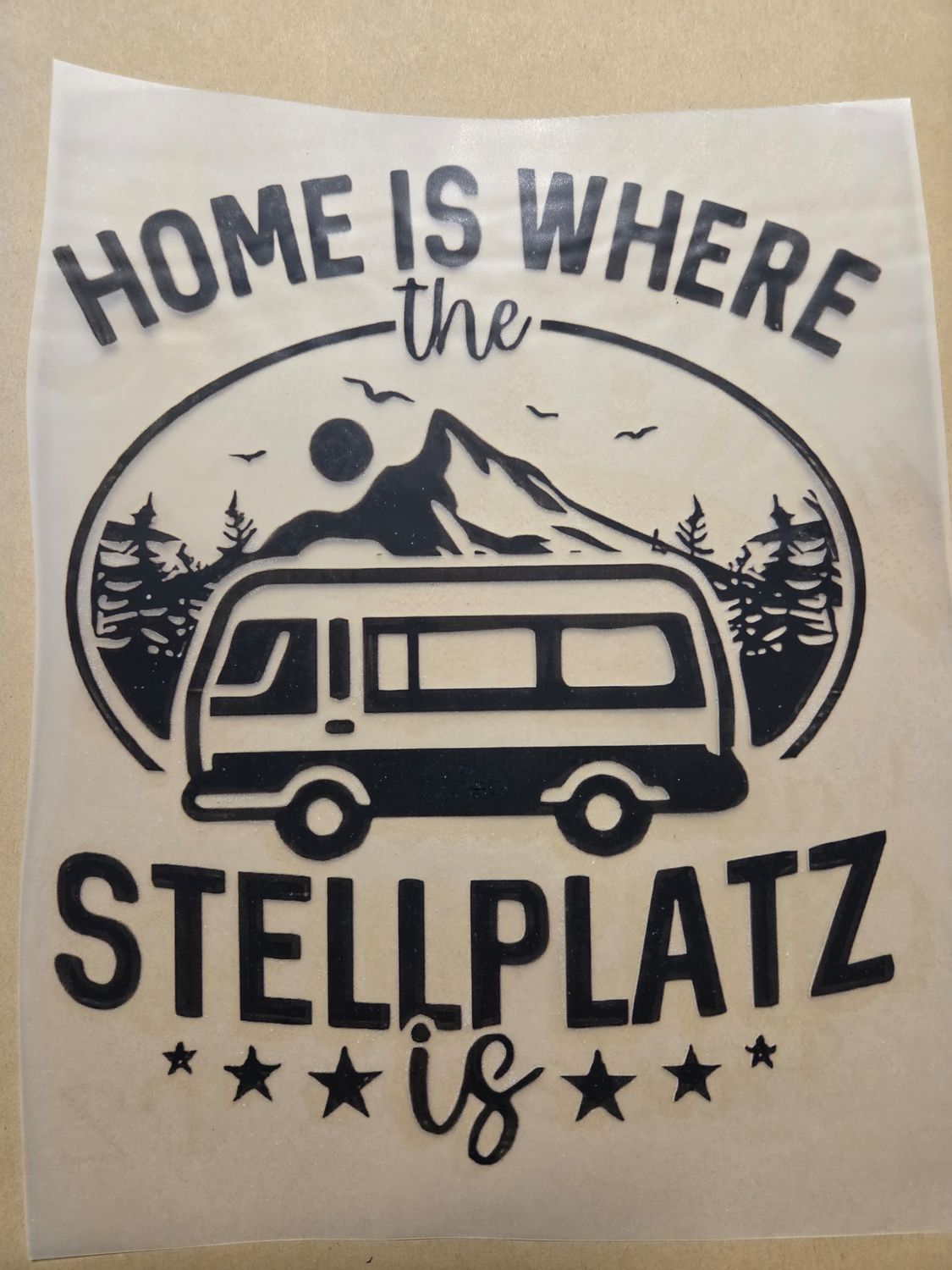 Bügelbild Camping 23cm 