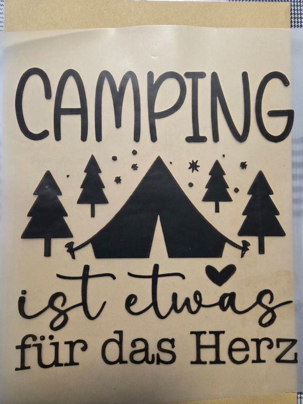Bügelbild Camping 23cm 