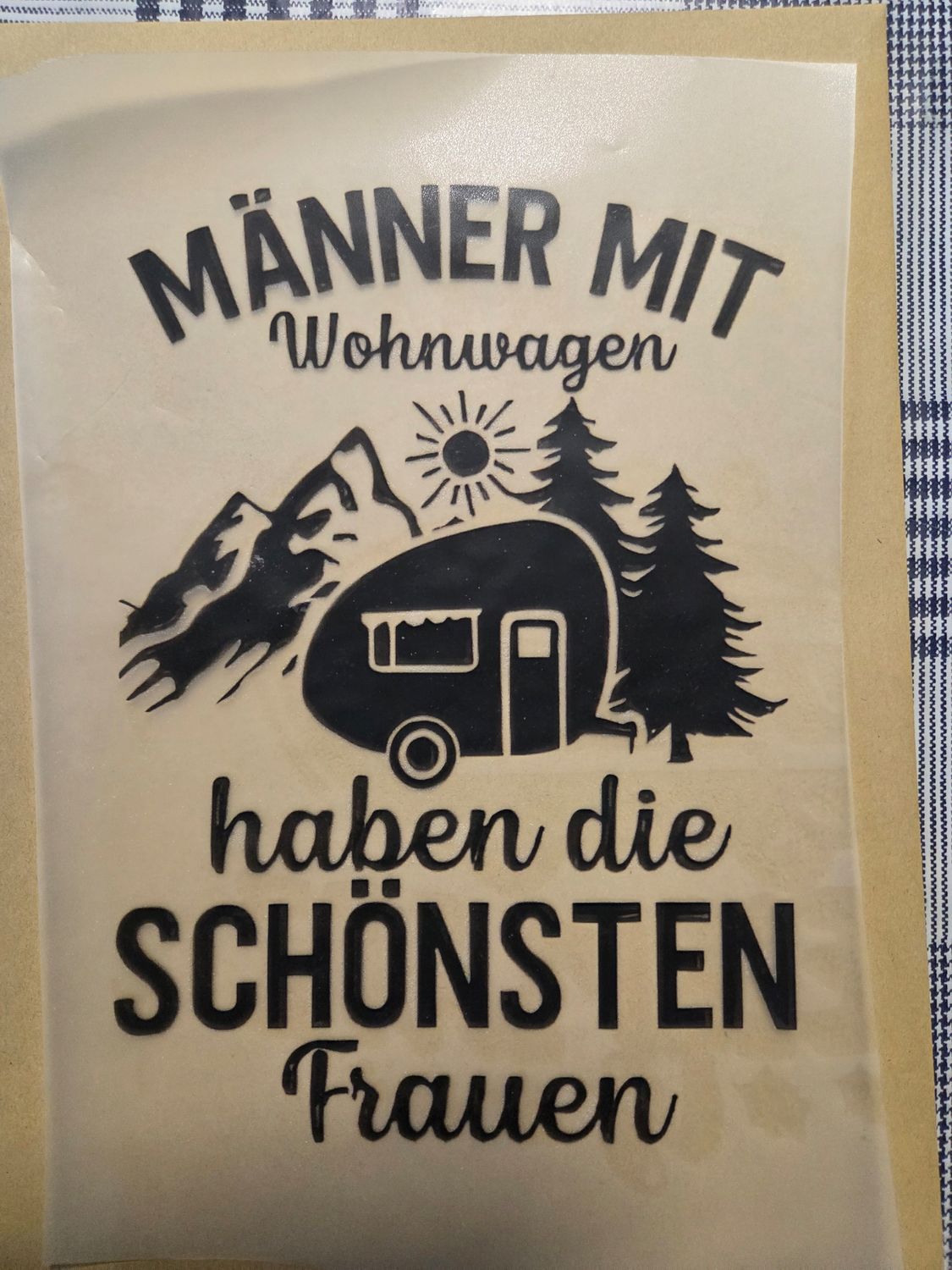 Bügelbild Camping 23cm 