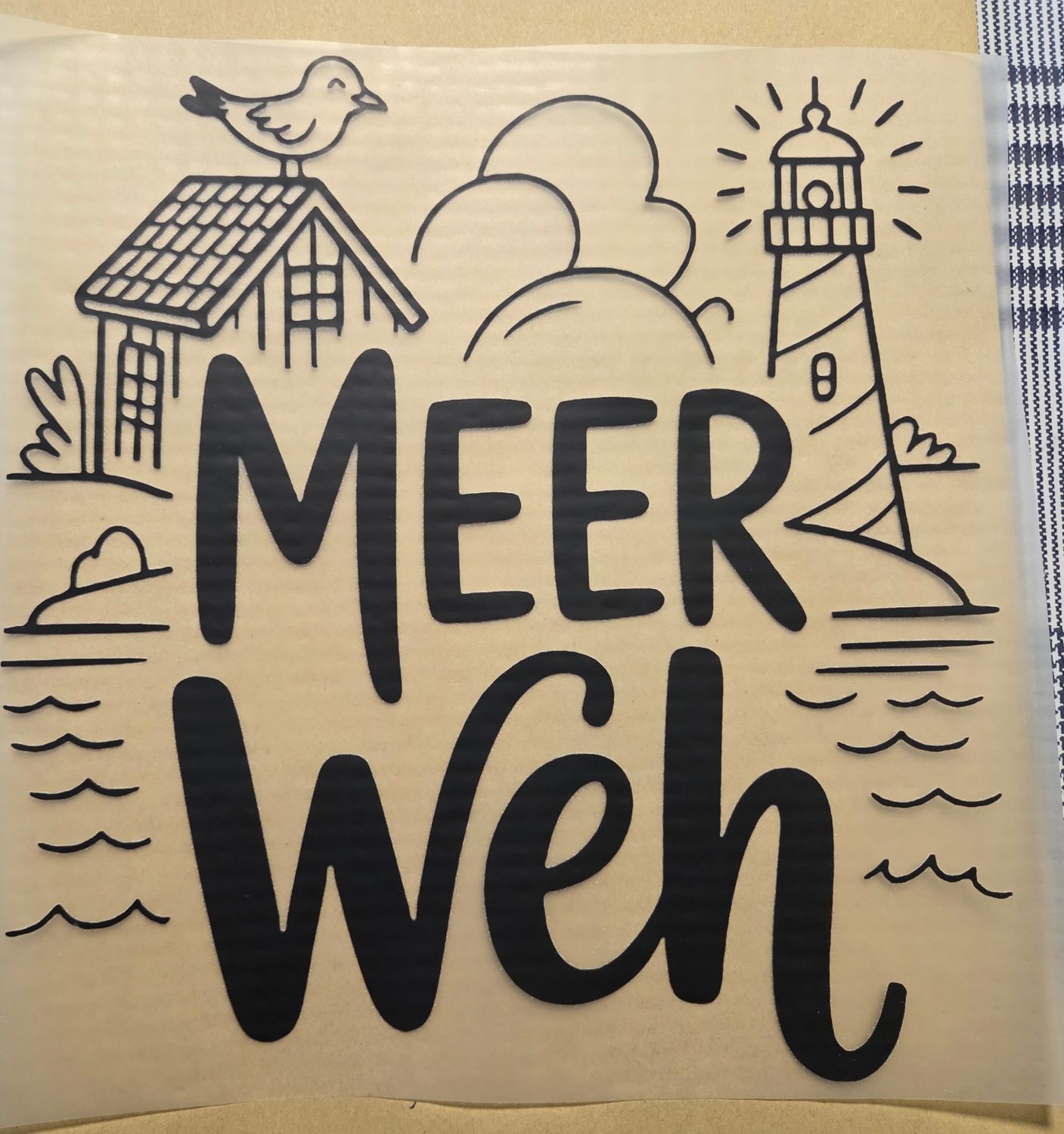 Bügelbild Moin Meer 22cm 