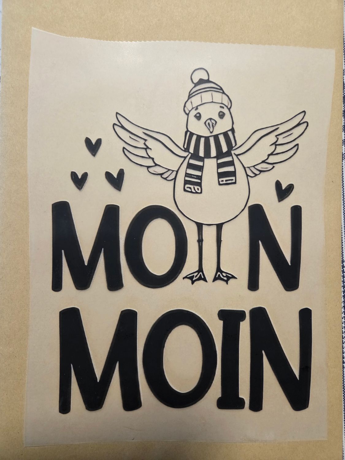 Bügelbild Moin Meer 22cm 