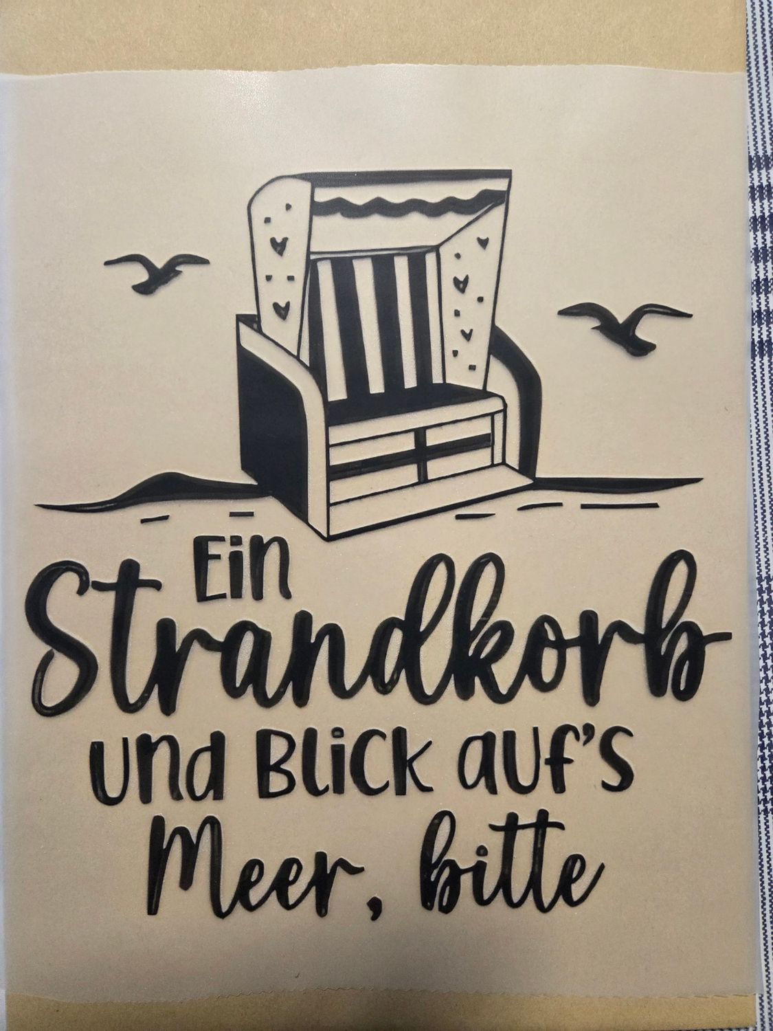 Bügelbild Moin Meer 22cm 