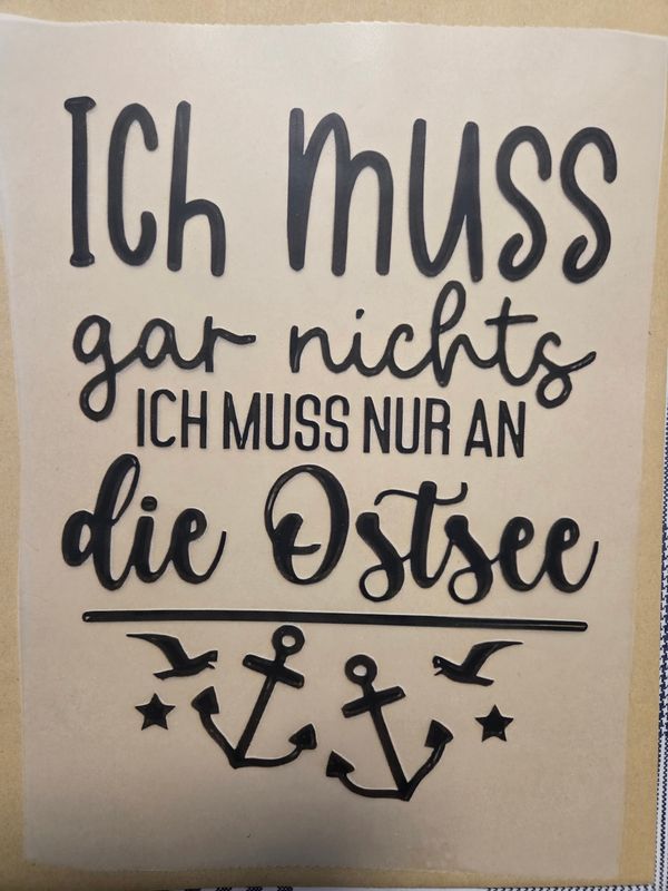 Bügelbild Moin Meer 22cm 