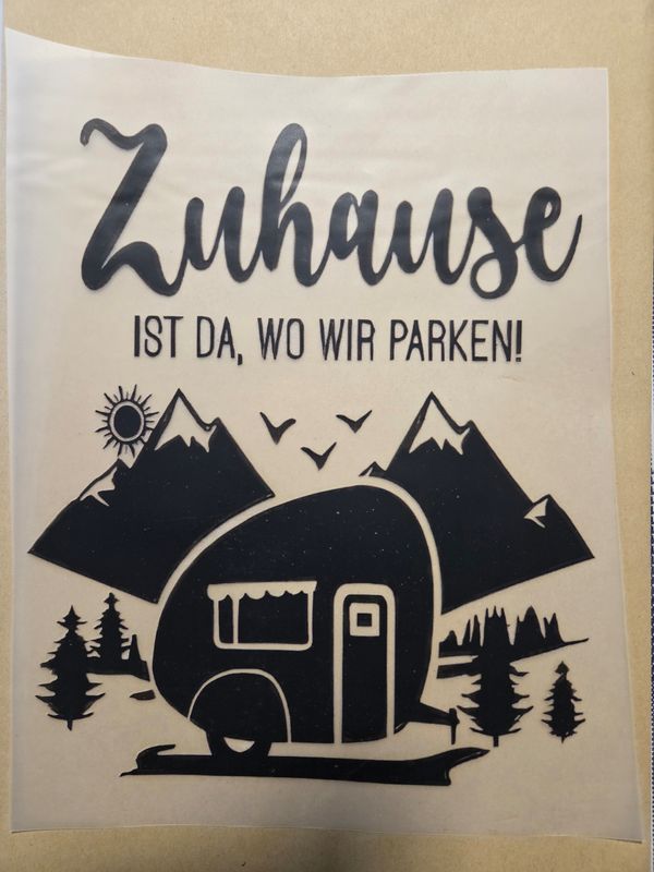 Bügelbild Camping 23cm 