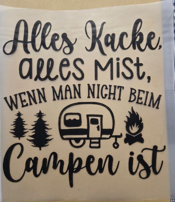 Bügelbild Camping 23cm 
