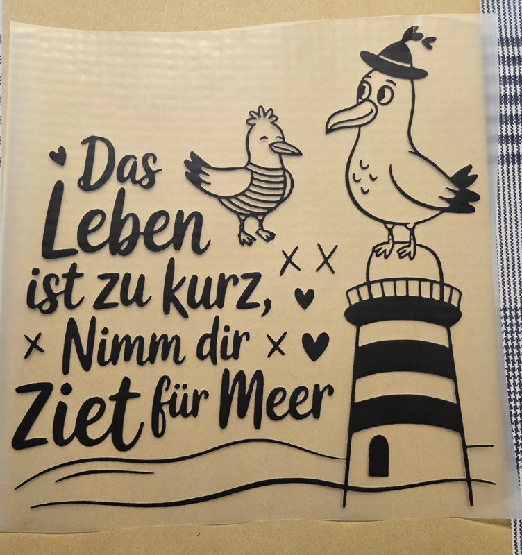 Bügelbild Moin Meer 22cm 