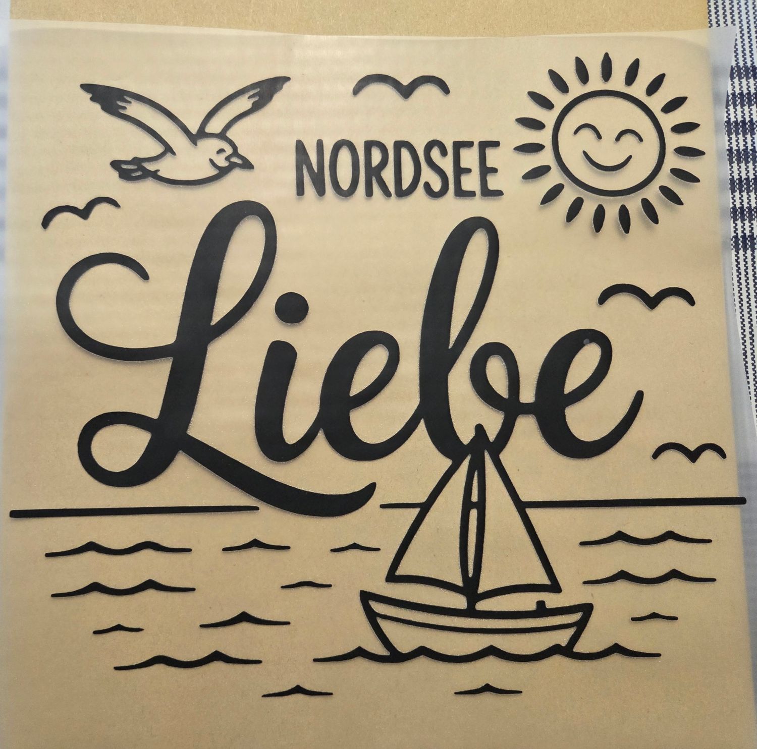 Bügelbild Moin Meer 22cm 