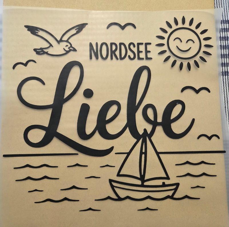 Bügelbild Moin Meer 22cm 