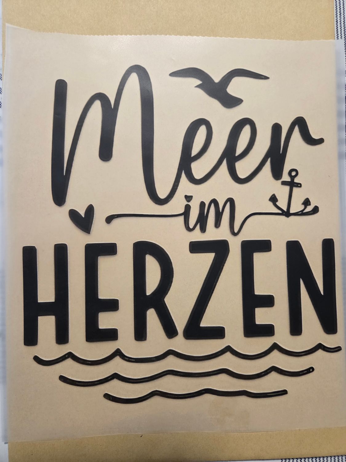 Bügelbild Moin Meer 22cm 