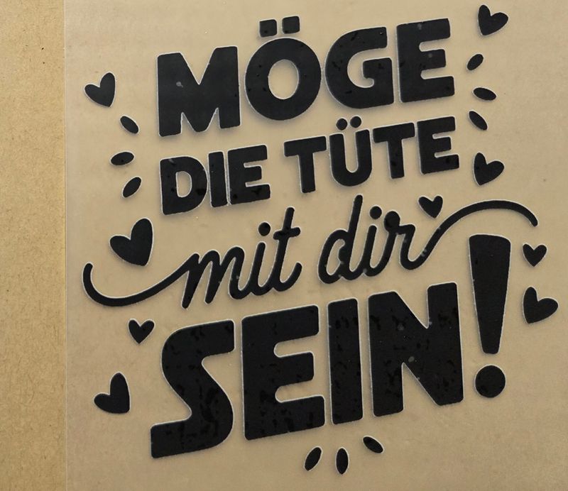 Bügelbild Sprüche ca 10cm