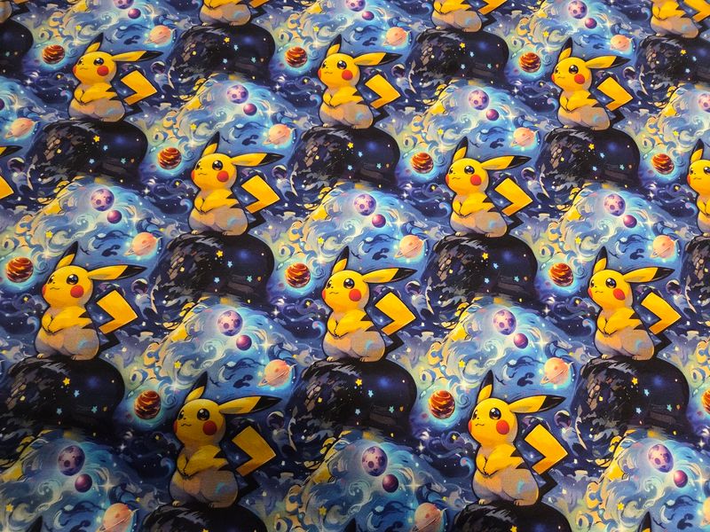 Sommersweat Pokemon Pikatchu 50cm x 180cm breit 