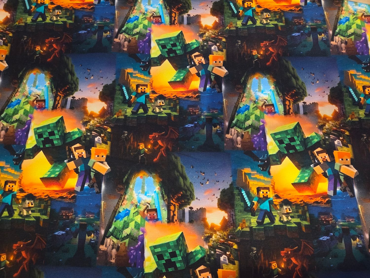 Sommersweat Minecraft bunt 85cm x 180cm breit Sommersweat Minecraft bunt 85cm x 180cm breit