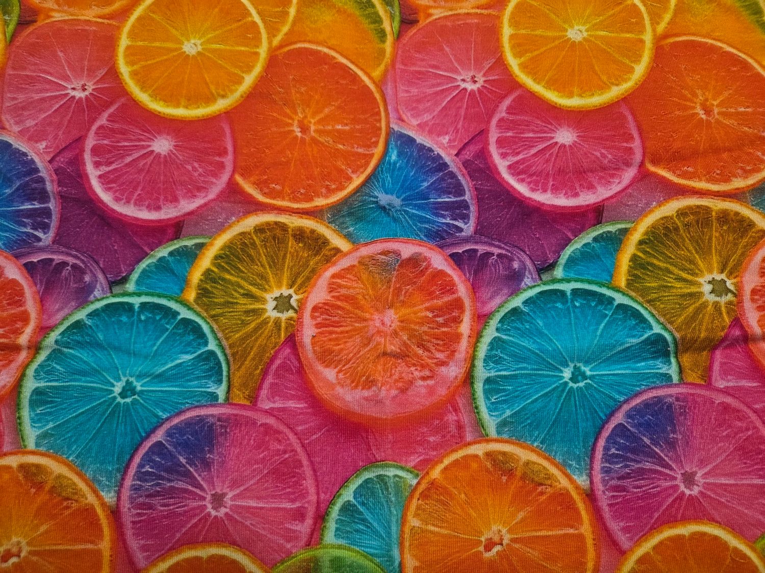 Jersey Digitaldruck Orangen 45cm x180cm breit
