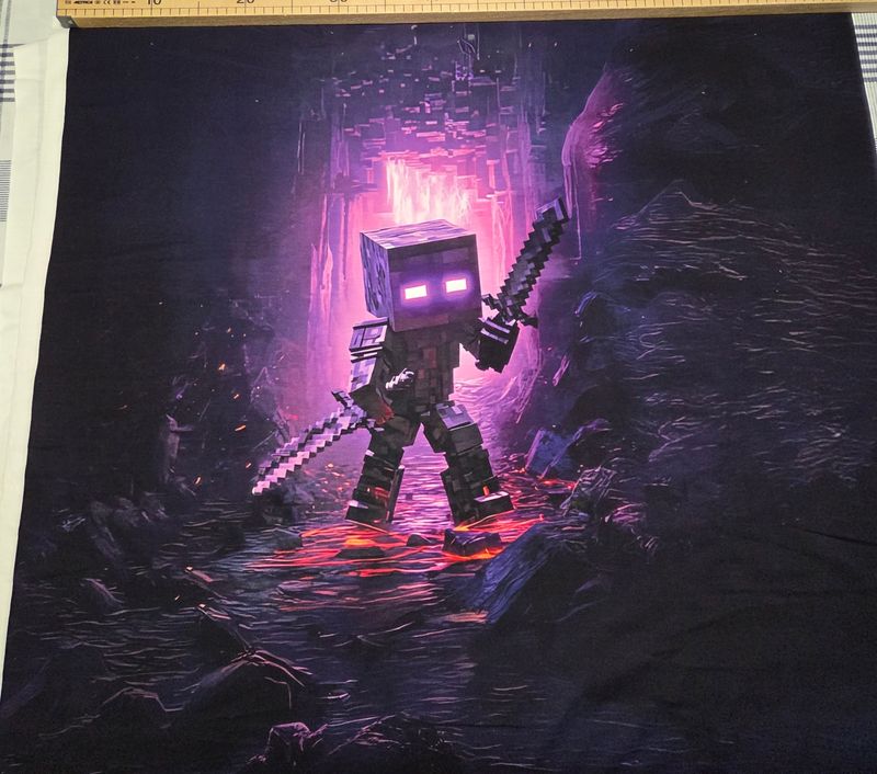 Sommersweat Panele Minecraft lila 85x180cm Sommersweat Panele Minecraft lila 85x180cm