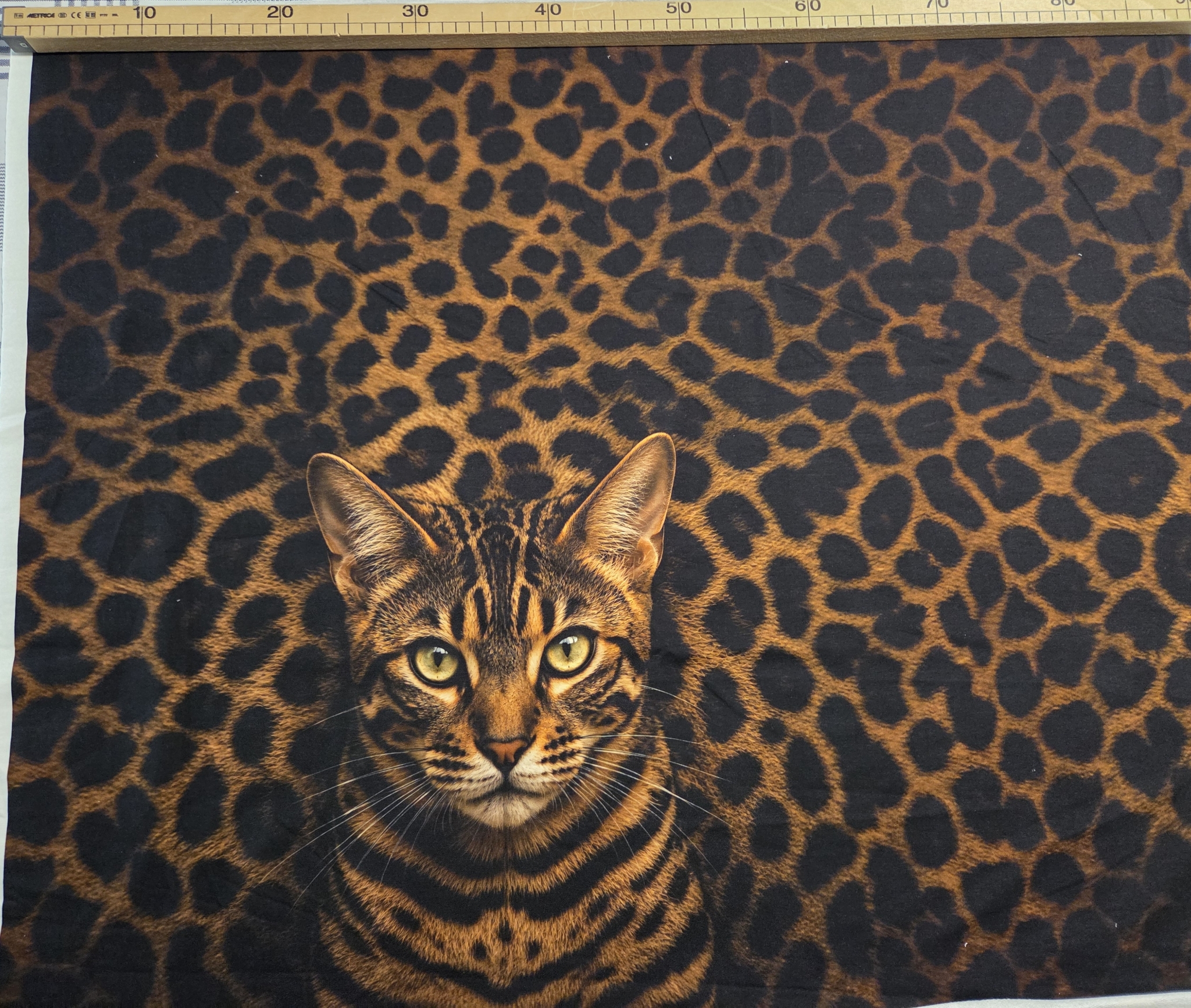 Sommersweat Panele Leo Animal Print Katze 80x180cm 