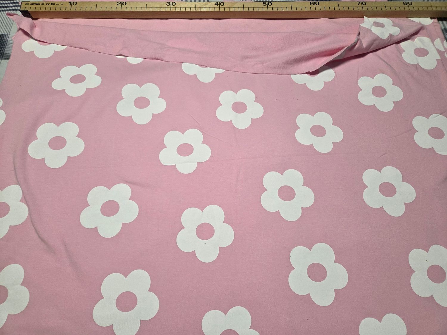 Sommersweat Blumen rosa 50cm x 170cm 