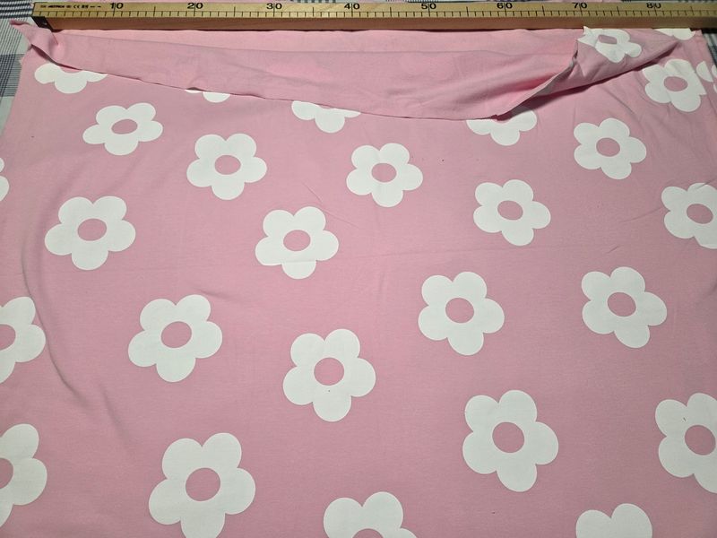 Sommersweat Blumen rosa 50cm x 170cm Sommersweat Blumen rosa 50cm x 170cm