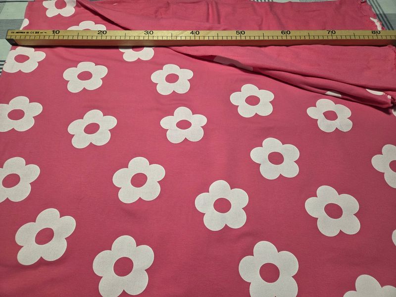 Sommersweat Blumen Pink 50cm x 170cm Sommersweat Blumen Pink 50cm x 170cm