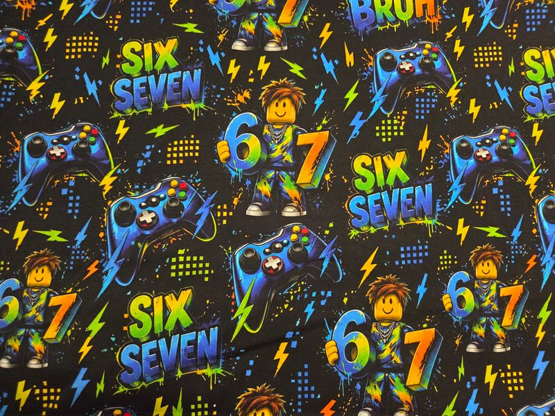 Sommersweat Six Seven 50cm x 180cm breit Sommersweat Six Seven 50cm x 180cm breit