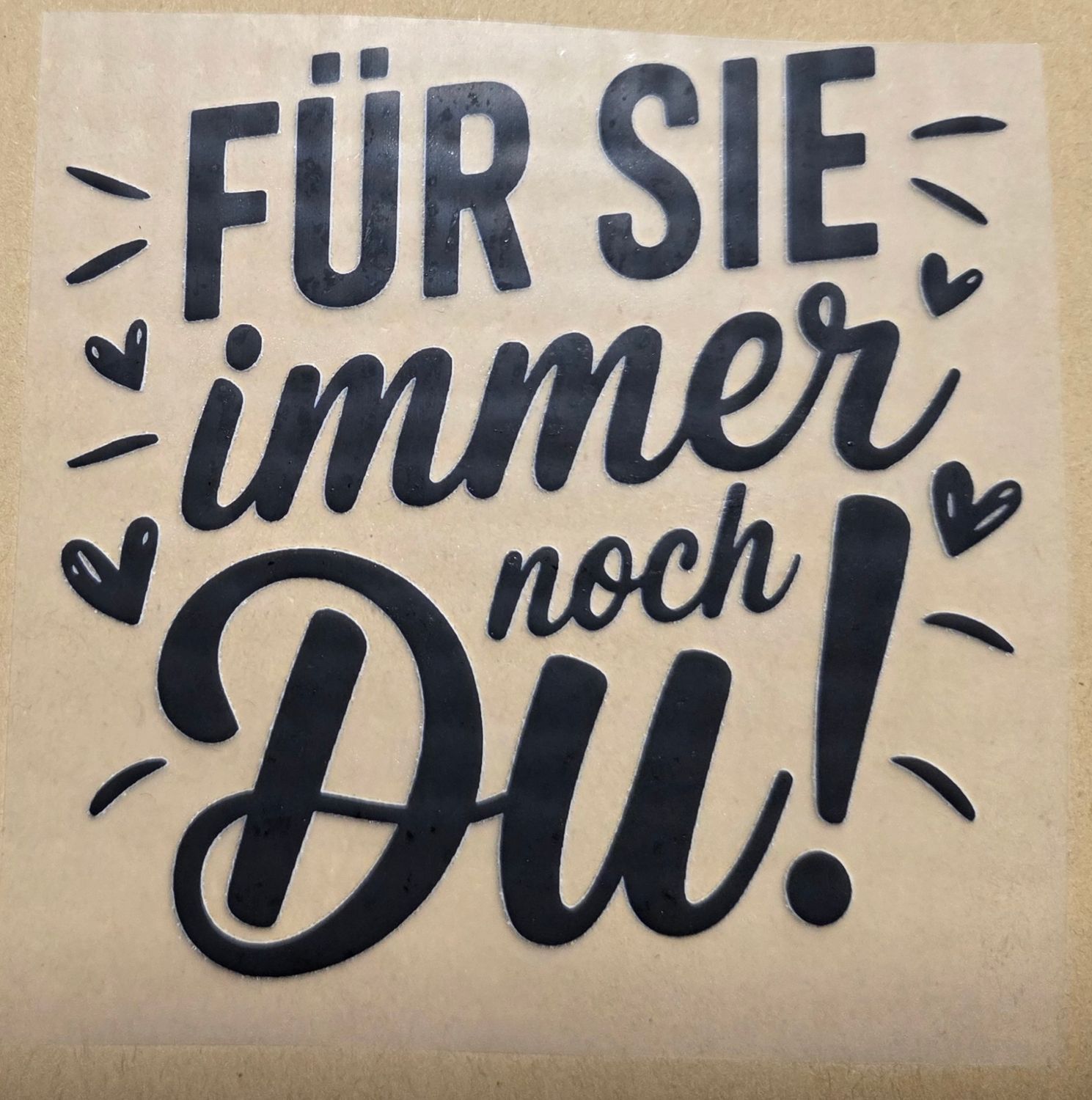 Bügelbild Sprüche ca 10cm Nr.16