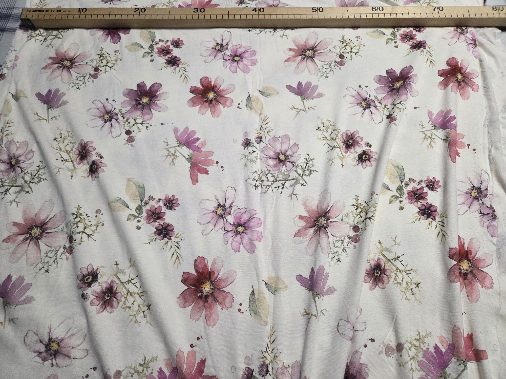 Jersey Sommer Blumen 50cm x150cm breit
