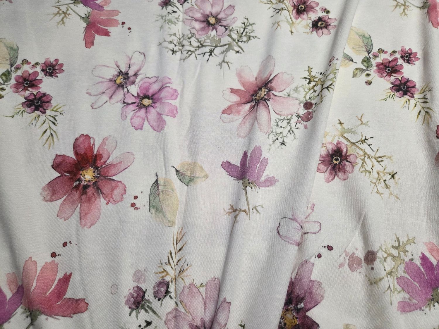 Jersey Sommer Blumen 50cm x150cm breit