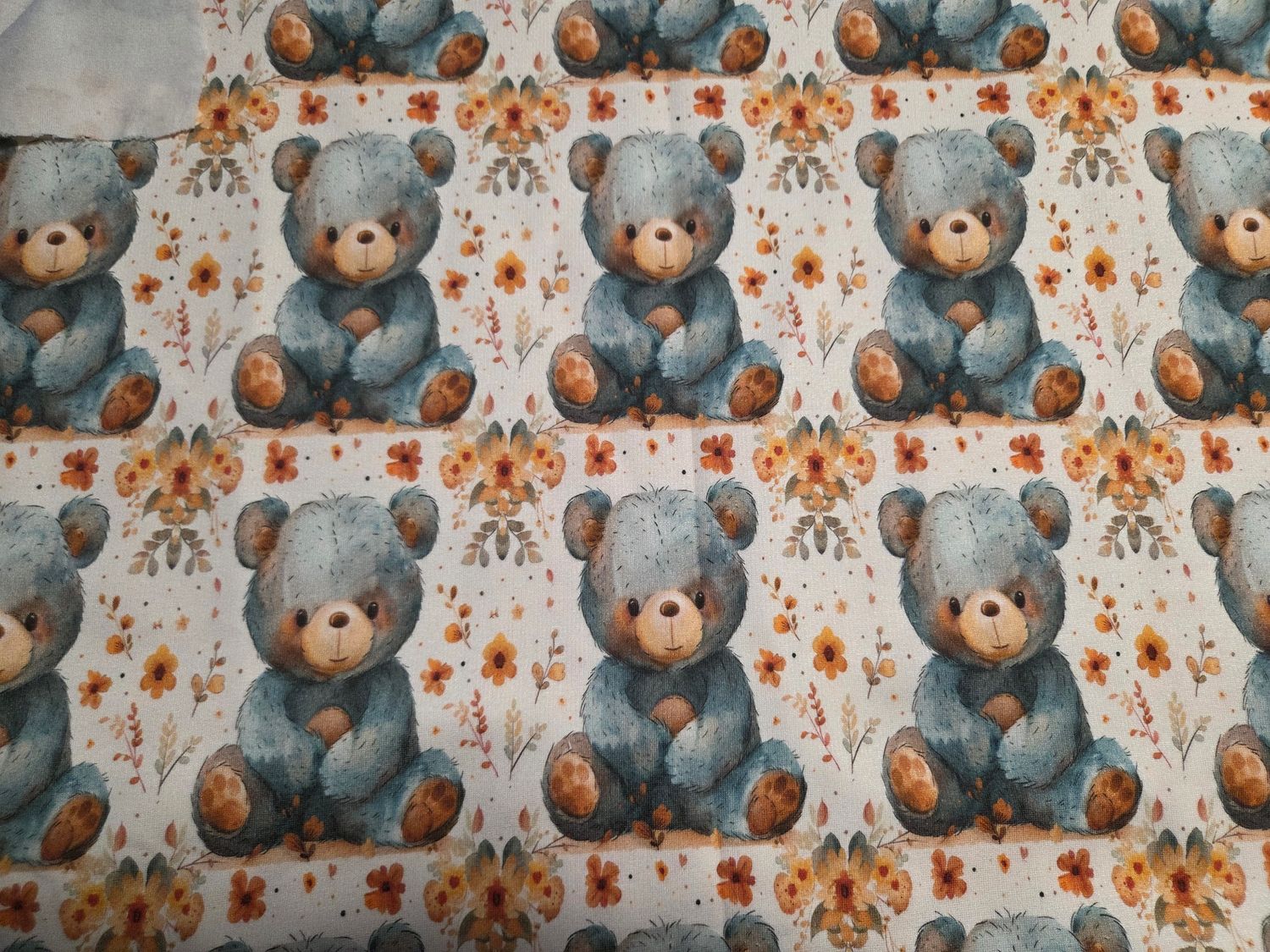 Rippjersey Bärchen 50cm x120cm breit